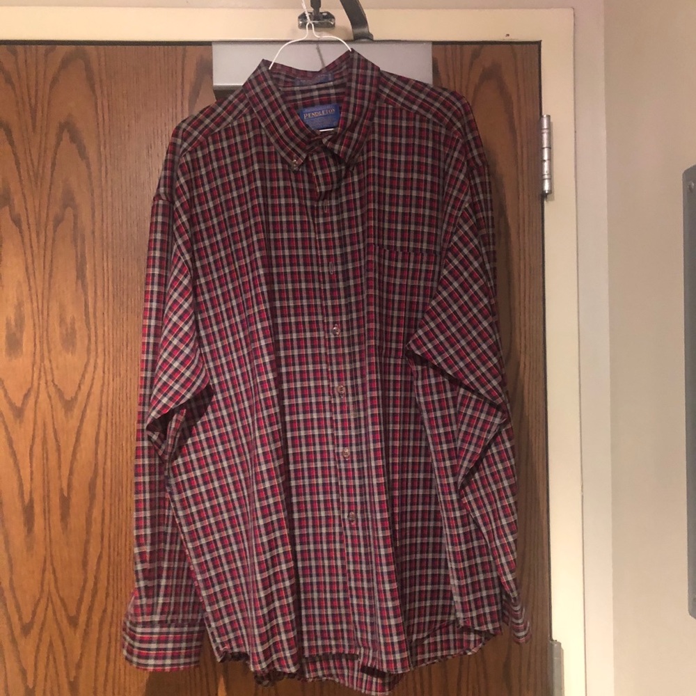 Sir Pendleton button down plaid men’s dress shirt